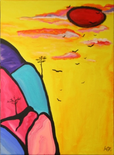 Hills and Birds: 2